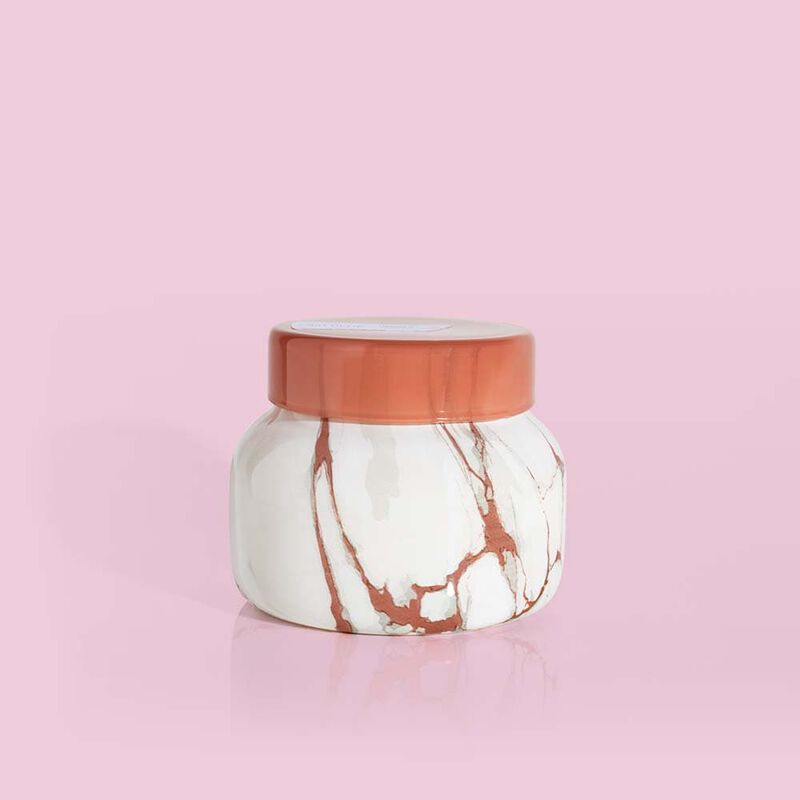 Havana Vanilla Modern Marble Petite Jar, 8 oz compliments modern decor image number 0